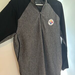 Black and Gray Quarter-Zip Pullover